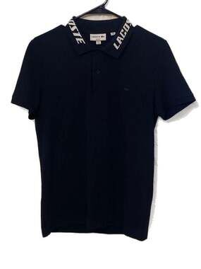 Lacoste Men’s Size Small, Slim Fit Piqué Polo Shirt with Logo Collar Contrast